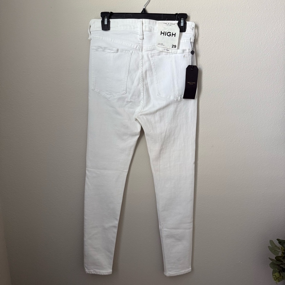 Rag & Bone Nina High High Rise Ankle Skinny Jeans White 29 - Picture 6 of 11
